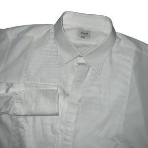 Hamilton Pleated Front Tuxedo Shirt French Cuff Men’s White USA